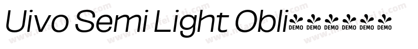 Uivo Semi Light Obli字体转换